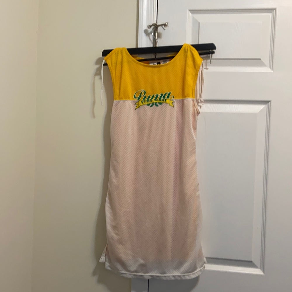 Yellow and green white Puma dress